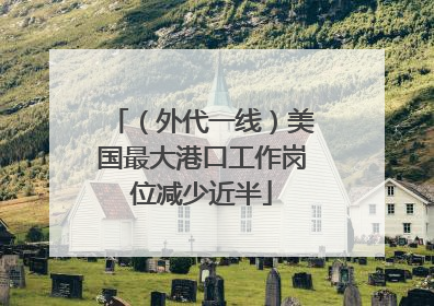 （外代一线）美国最大港口工作岗位减少近半
