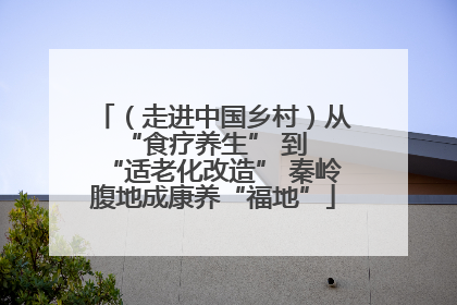 （走进中国乡村）从 “食疗养生” 到 “适老化改造” 秦岭腹地成康养“福地”