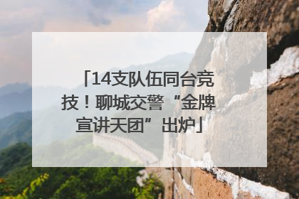 14支队伍同台竞技！聊城交警“金牌宣讲天团”出炉