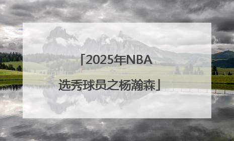 2025年NBA选秀球员之杨瀚森