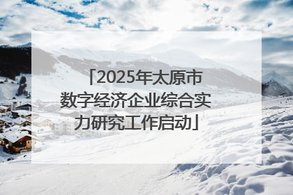 2025年太原市数字经济企业综合实力研究工作启动