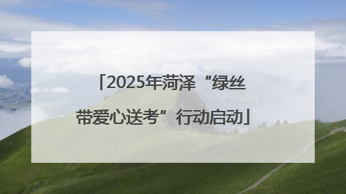 2025年菏泽“绿丝带爱心送考”行动启动