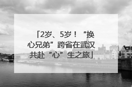 2岁、5岁！“换心兄弟”跨省在武汉共赴“心”生之旅