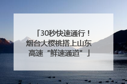 30秒快速通行！烟台大樱桃搭上山东高速“鲜速通道”