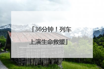 36分钟！列车上演生命救援