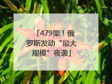 479架！俄罗斯发动“最大规模”夜袭