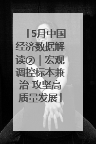 5月中国经济数据解读②｜宏观调控标本兼治 攻坚高质量发展