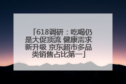 618调研：吃喝仍是大促顶流 健康需求新升级 京东超市多品类销售占比第一