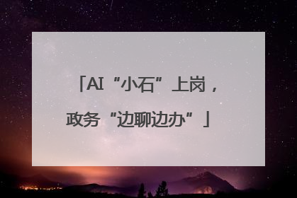 AI“小石”上岗，政务“边聊边办”