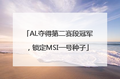AL夺得第二赛段冠军，锁定MSI一号种子