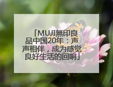 MUJI無印良品中国20年：声声相伴，成为感觉良好生活的回响